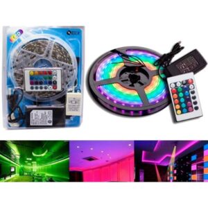 Tira Luces Led 5050 Rgb  Kit Completo control Y Fu