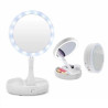 Espejo Luz LED Maquillaje Plegable Aumento Portátil