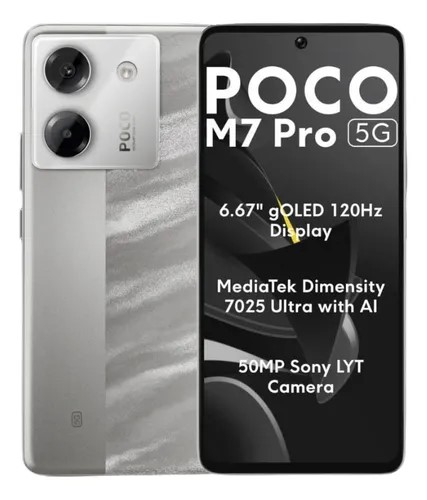 Poco M7 Pro 5G 12/512GB Silver  Plata
