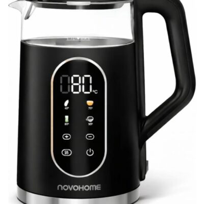 Pava eléctrica táctil negra — 1850W · 1 7 L · 5 te