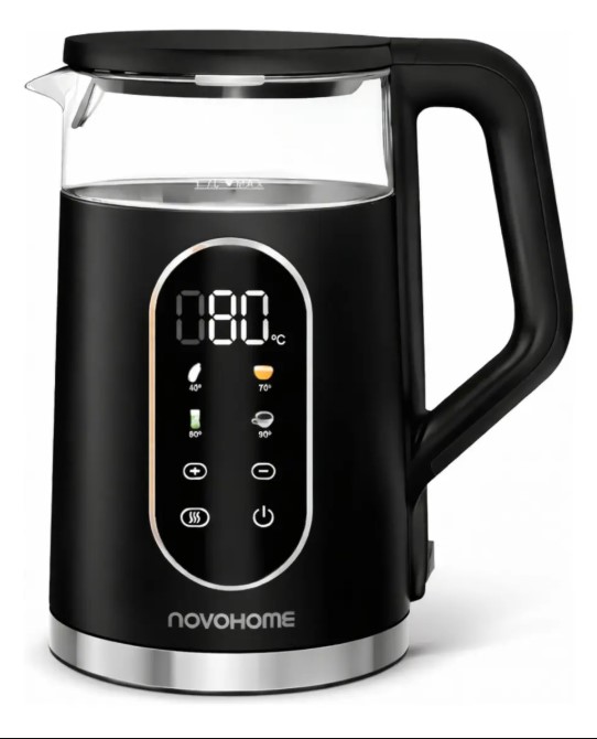 Pava eléctrica táctil negra — 1850W · 1 7 L · 5 te