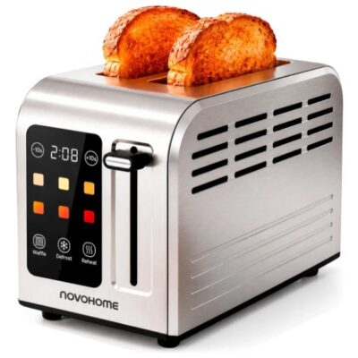 Tostadora digital silver — 1200W · panel táctil