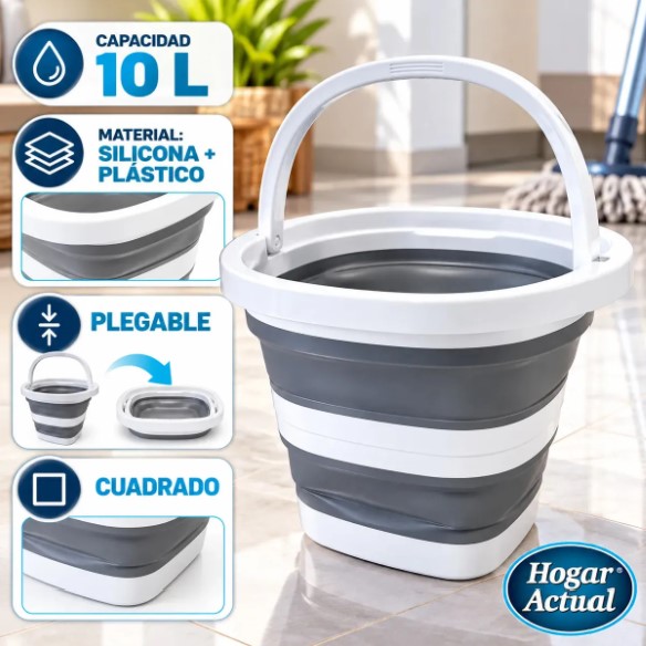 Balde de silicona plegable 10 L