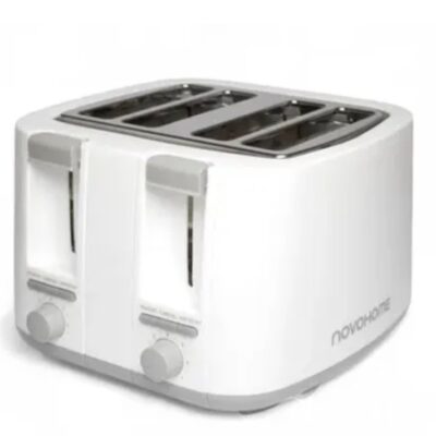 Novohome tostadora 1500w blanca 4 bahías
