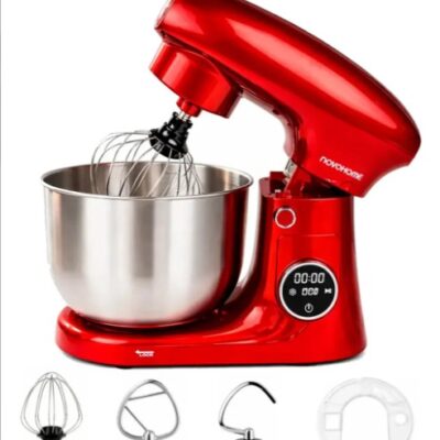 Batidora planetaria digital roja — 1500W · 5 L · 1