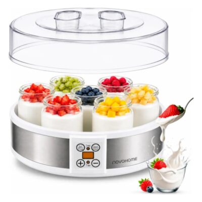 Yogurtera digital 1 2 L — 7 frascos de vidrio · te